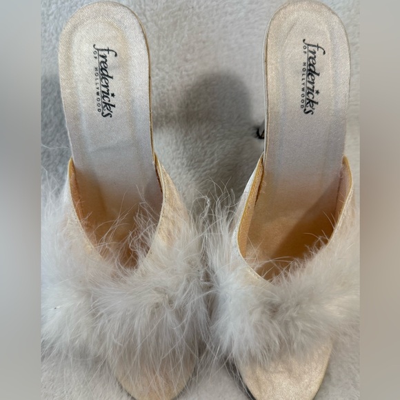 NWOT Vintage ✨Fredericks of Hollywood✨Marabou Slippers Size 6 - Picture 12 of 12